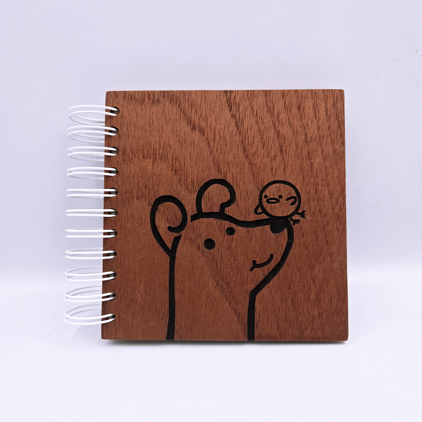 Block de madera y papel reciclado grande