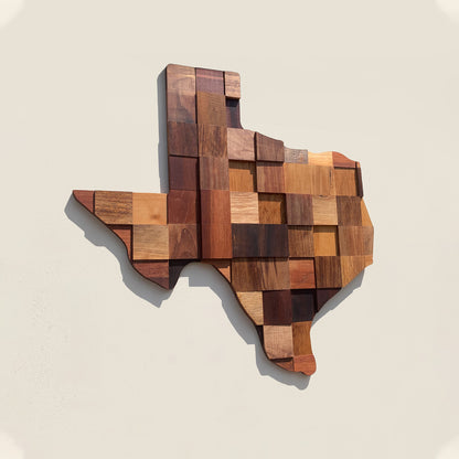 Wallart decoración mapa de Texas en madera